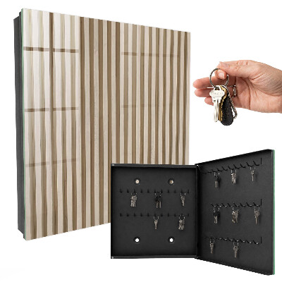 Key storage box Beige lines