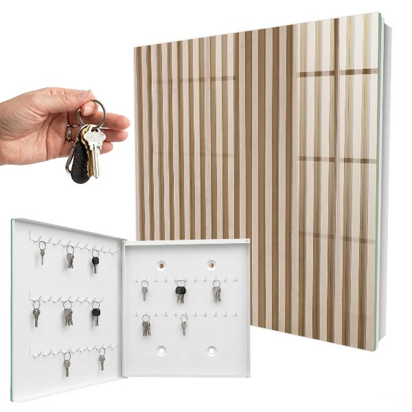 Key storage box Beige lines