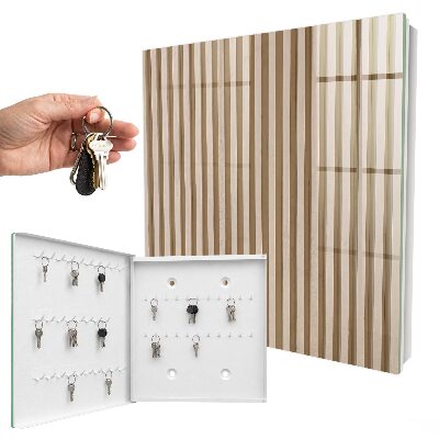 Key storage box Beige lines