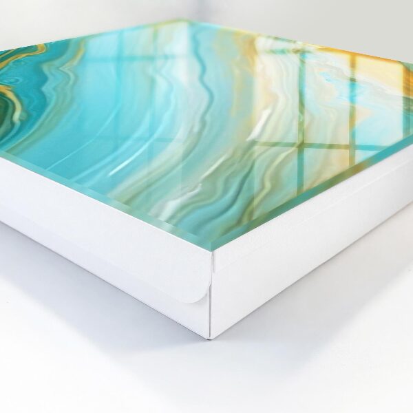 Key cabinet for wall Colorful waves