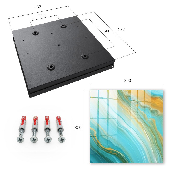 Key cabinet for wall Colorful waves
