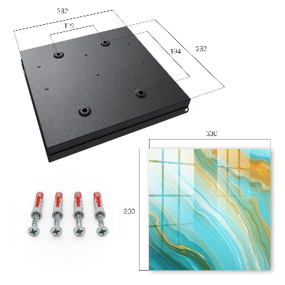 Key cabinet for wall Colorful waves