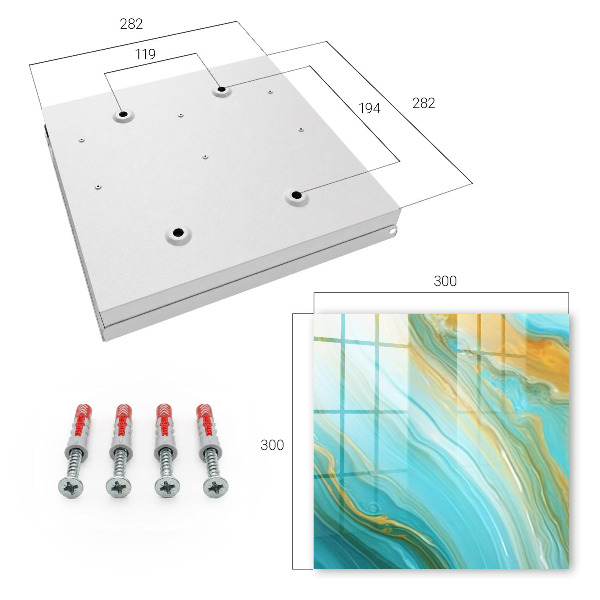 Key cabinet for wall Colorful waves