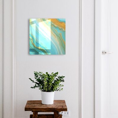 Key cabinet for wall Colorful waves