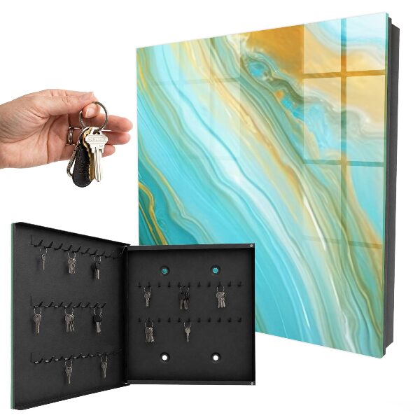 Key cabinet for wall Colorful waves