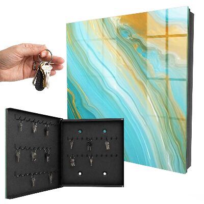 Key cabinet for wall Colorful waves