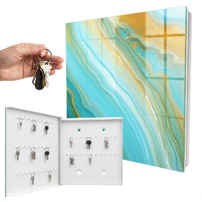 Key cabinet for wall Colorful waves