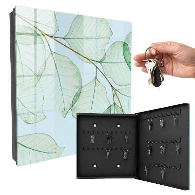 Key storage box Green leaves