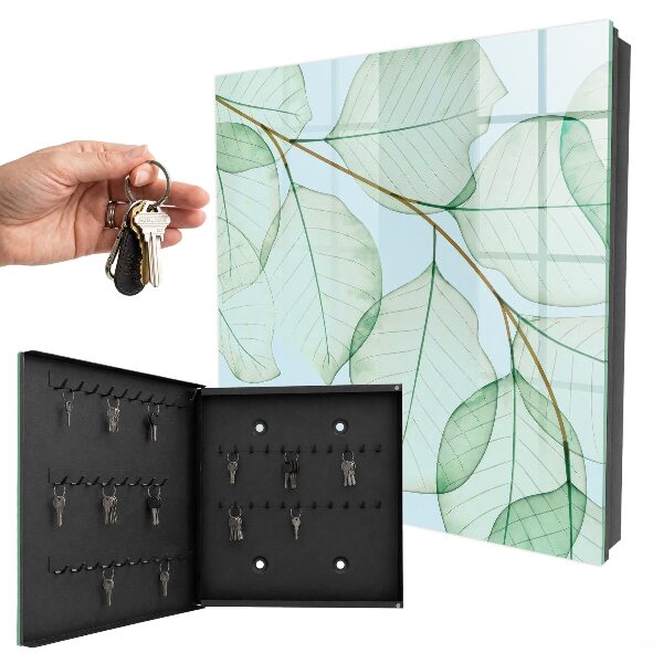 Key storage box Green leaves