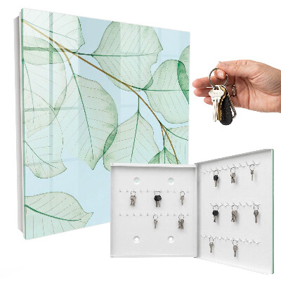 Key storage box Green leaves