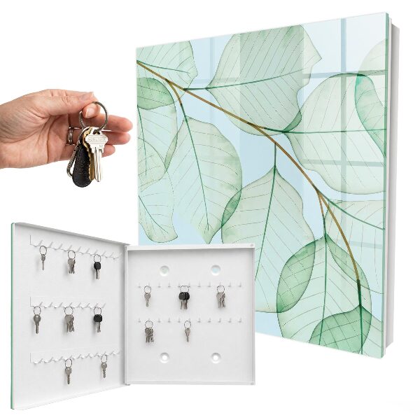 Key storage box Green leaves
