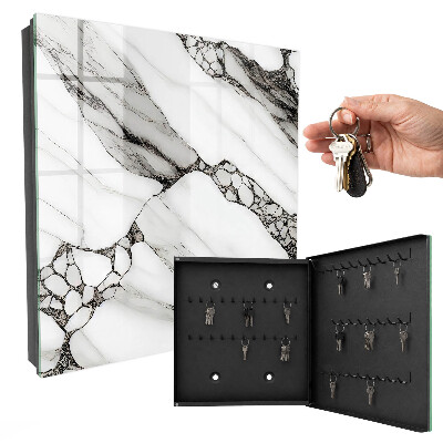 Key cabinet for wall Marble pattern