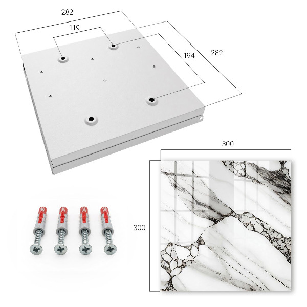 Key cabinet for wall Marble pattern