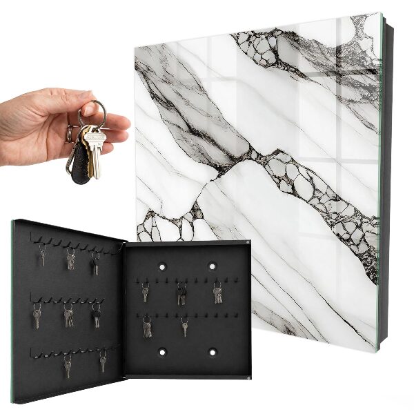 Key cabinet for wall Marble pattern