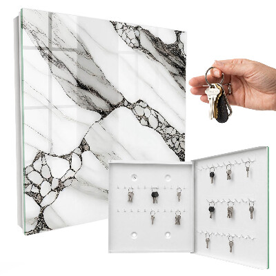 Key cabinet for wall Marble pattern
