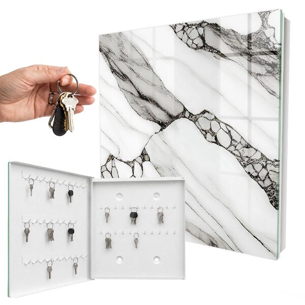 Key cabinet for wall Marble pattern