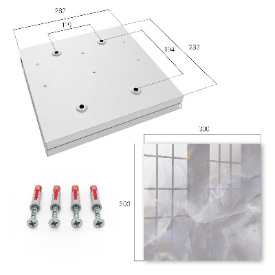 Key storage box Gray elegance