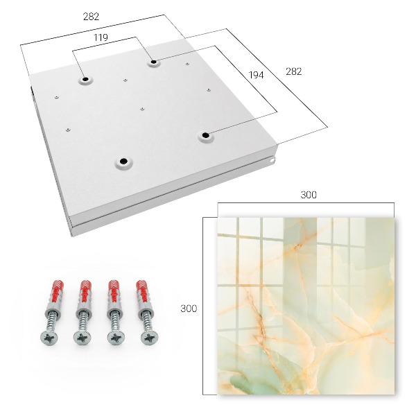Key cabinet for wall Pastel pattern