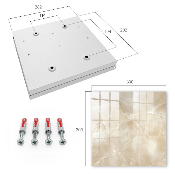 Key storage box Beige marble