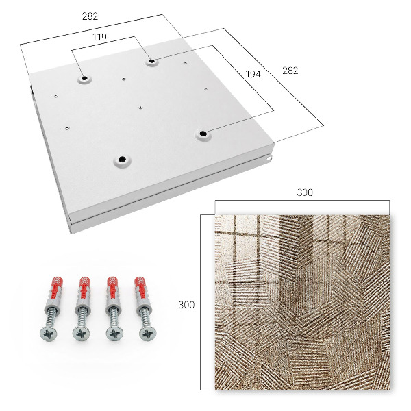 Key cabinet for wall Geometric pattern