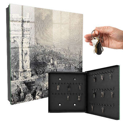 Key storage box The Arch of Trajan and the Citadel of Ancona