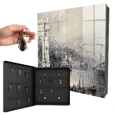 Key storage box The Arch of Trajan and the Citadel of Ancona