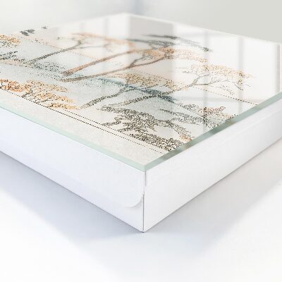 Key cabinet for wall Japanese landscape