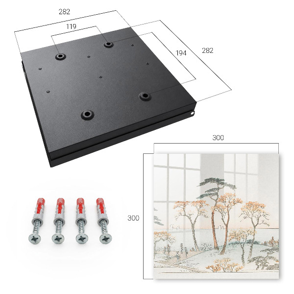 Key cabinet for wall Japanese landscape