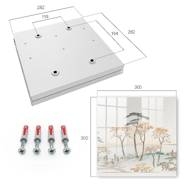 Key cabinet for wall Japanese landscape