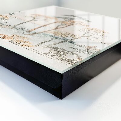 Key cabinet for wall Japanese landscape