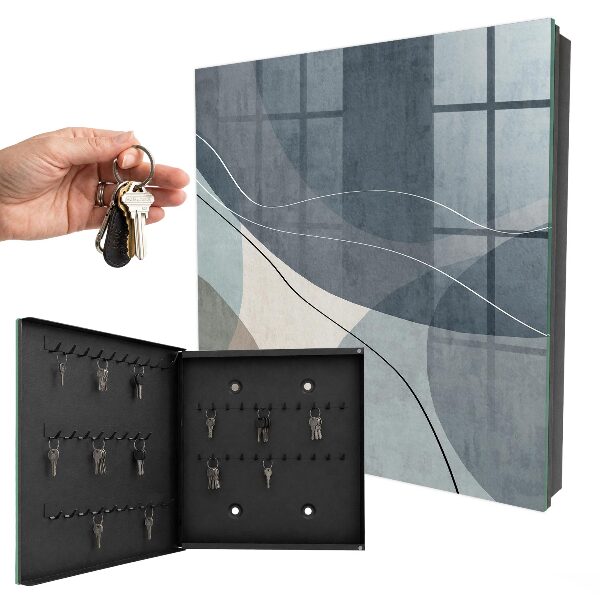 Key storage box Blue abstraction