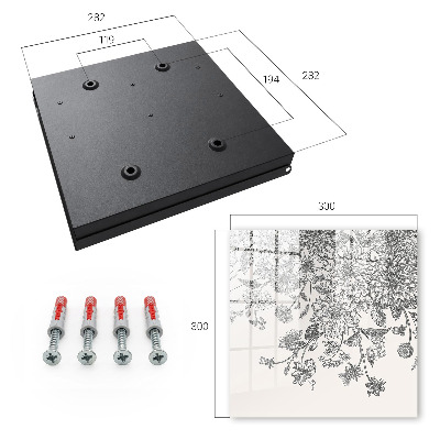 Key cabinet for wall Floral elegance