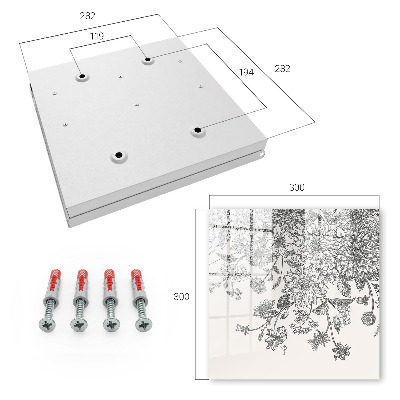 Key cabinet for wall Floral elegance