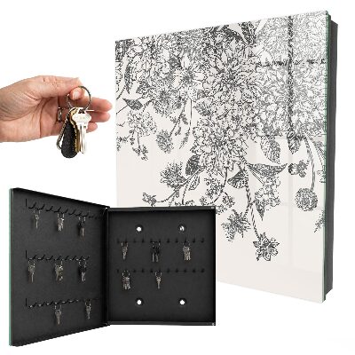 Key cabinet for wall Floral elegance