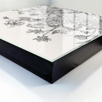 Key cabinet for wall Floral elegance