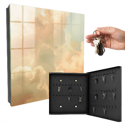 Key storage box Pastel clouds