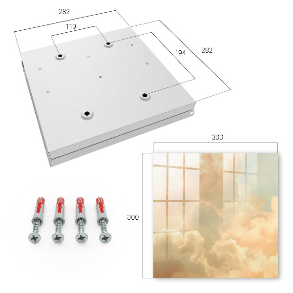 Key storage box Pastel clouds