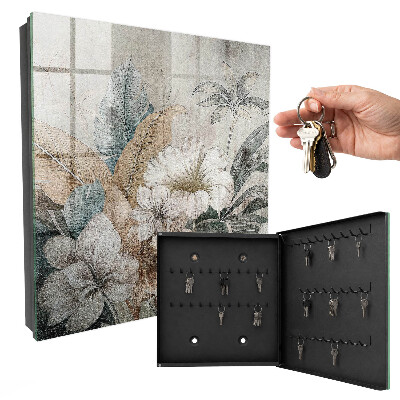 Key cabinet for wall Flowers of nature