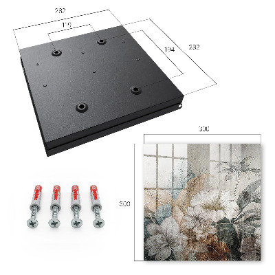 Key cabinet for wall Flowers of nature
