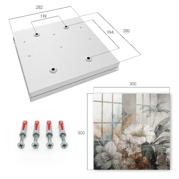 Key cabinet for wall Flowers of nature