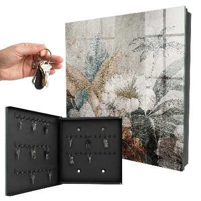 Key cabinet for wall Flowers of nature