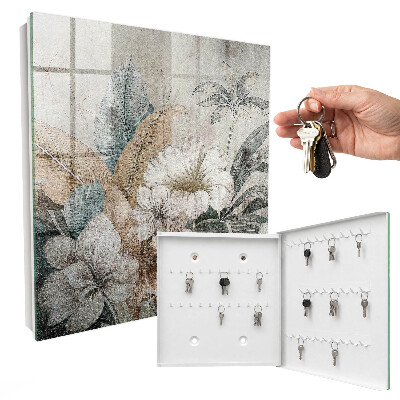 Key cabinet for wall Flowers of nature