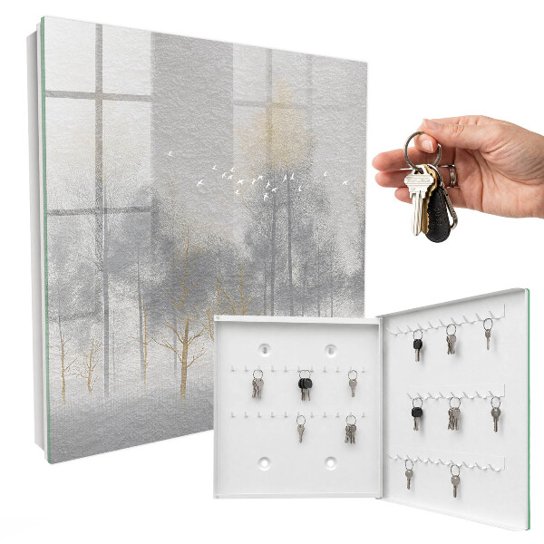 Key storage box Misty forest