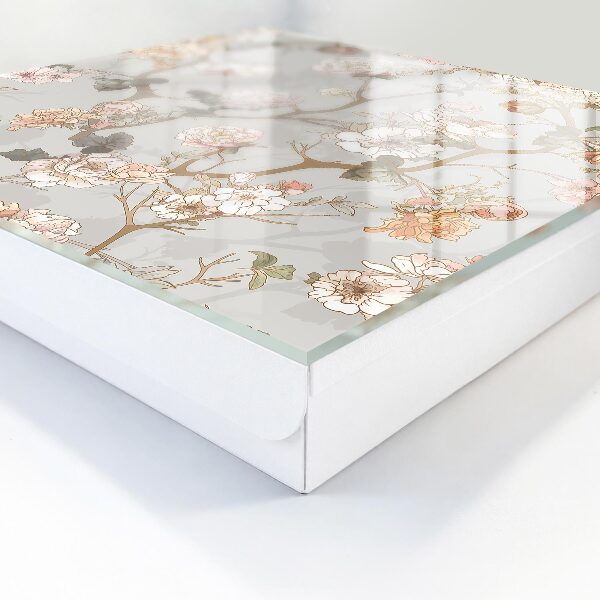 Key cabinet for wall Flower branches