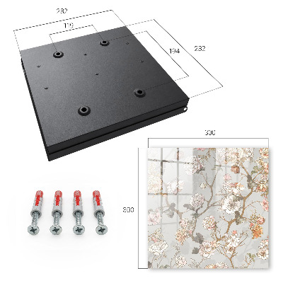 Key cabinet for wall Flower branches