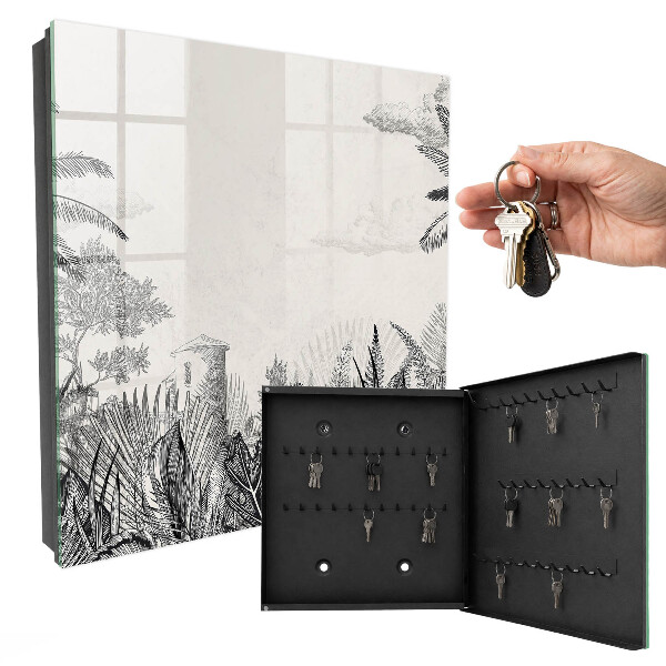 Key cabinet for wall Tropical landscape