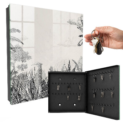 Key cabinet for wall Tropical landscape