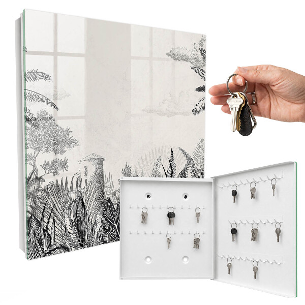 Key cabinet for wall Tropical landscape
