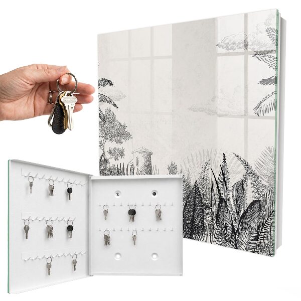 Key cabinet for wall Tropical landscape
