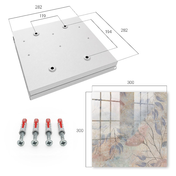 Key cabinet for wall Delicate leaves